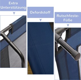 PawHut legowisko łóżko dla psa i kota wygodny leżak 915x762x180mm niebieski i czarny | Aosom PL