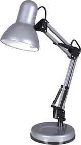 Srebrna biurowa lampa na biurko S6-D88