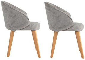 Zestaw krzeseł do jadalni Bentley Grey and Light Oak, 2 szt.