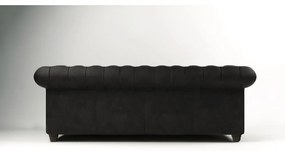 Czarna aksamitna sofa 230 cm Cambridge – Ropez