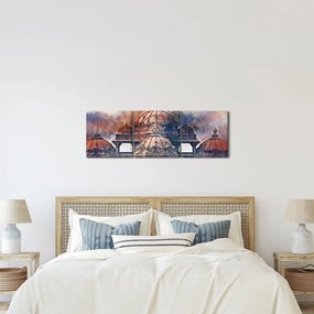Obraz - Akshardham, New Delhi, Indie (z zegarem) (90x30 cm)