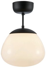 Czarno-biała lampa sufitowa ze szklanym kloszem ø 25 cm Rise – Markslöjd