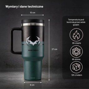 Kubek termiczny ze słomką Diablo, kolor Ghotic Green