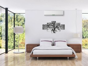 Obraz - Czarno - białe drzewo (125x70 cm)