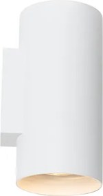 Designerska lampa ścienna biała okrągła - Sab