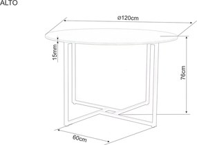 PROMOCJA Okrągły stół jadalny z blatem w dekorze dąb ALTO 120x120 II jakość