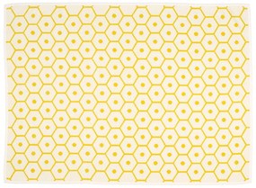 Żółty koc z mieszanki wełny 140x180 cm Honey Lemon – Pappelina