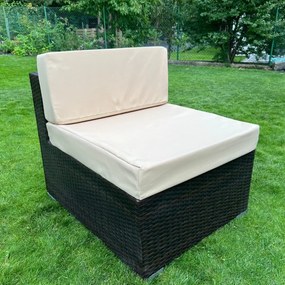Komplet poszewek na poduszki mebli ogrodowych 70x70 i 70x30 – siedzisko + oparcie – beżowy