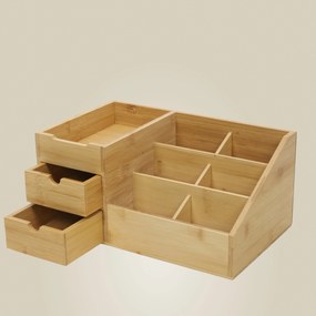 Bambusowy organizer z szaufladami SOLA