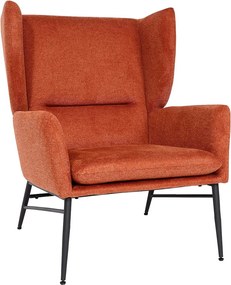 Fotel wypoczynkowy MCW-L62,  terakota-brązowy