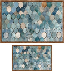 Niebieskie dywaniki łazienkowe zestaw 2 szt. 60x100 cm – Foutastic