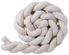 Bellamy Aksamitny pleciony ochraniacz do łóżeczka BUMPER BEIGE 240 cm beżowy