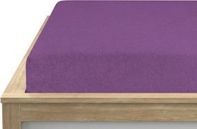 PrzytulneMieszkanie.pl Frotte prześcieradło PREMIUM fioletowe 180x200 cm