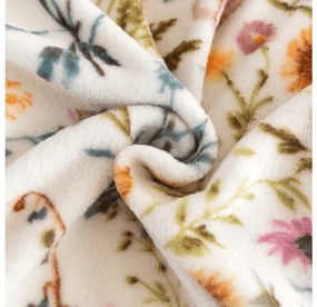 Mikropluszowy koc HERBALIS, kremowy Rozmiar: 150 x 200 cm