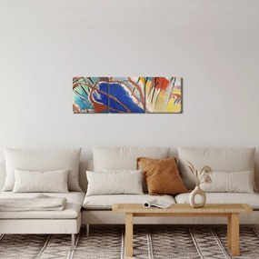 Obraz -  Vasily Kandinsky, Improvisation No. 30 (Cannons), reprodukcje (z zegarem) (90x30 cm)