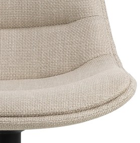 Czarny/beżowy hoker z regulowaną wysokością (wysokość siedziska 65 cm) Adisa – Actona