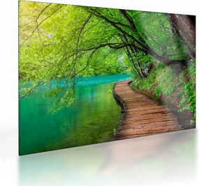 Obraz na szkle - Jeziora Plitwickie (70x50 cm)