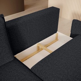 Narożnik GLOSSY z funkcją spania Lewostronny zestaw z poduszkami wolnostojący tkanina BUBBLE 17 WERSAL