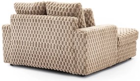 Nowoczesny brązowy fotel pluszowy R6-P95