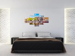 Obraz - Tańczące domy, Amsterdam (125x70 cm)