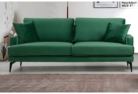 Zielona sofa 205 cm Papira – Balcab Home