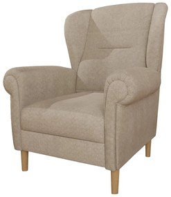 Jasnobrązowy fotel typu uszak Swan – Ropez