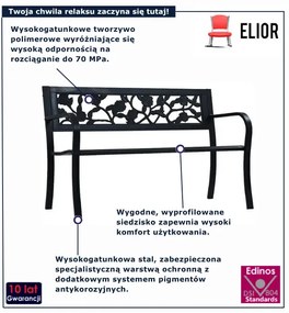 Ławka ogrodowa z okuciem w kwiaty Z6-B72