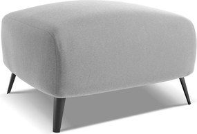 Pufa - z tkaniny welwetowej - szary - MALIE