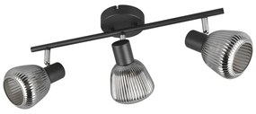 Czarna lampa punktowa ø 10 cm Tarifa – Trio