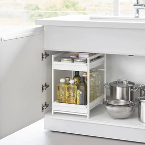 Biała metalowa dodatkowa półka 30x42 cm Tower – YAMAZAKI