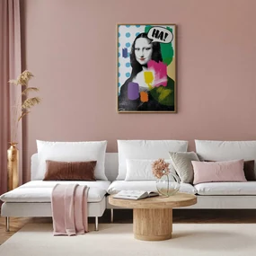 Plakat Mona Lisa Pop-art 40x60 cm z ramą złotą bez marginesu ARTGEIST B