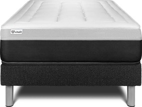 lózka z materacem FORM 120 x 200 cm Rama lózka Czarny