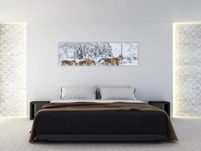 Obraz - Wilki w górach (170x50 cm)