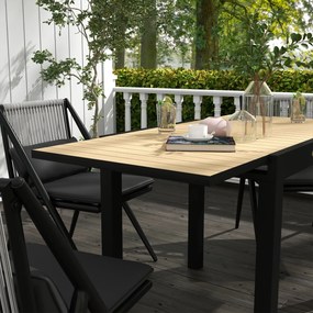 Outsunny Stół ogrodowy Stół zewnętrzny, odporny na warunki atmosferyczne, 162 x 80 x 75 cm, Żółty