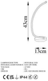 Lampa stołowa LED w kolorze złota (wysokość 43 cm) Bevel – Opviq lights