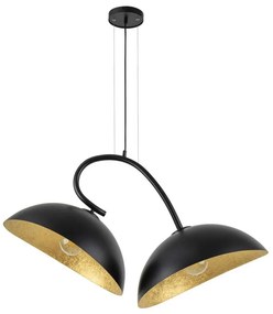 Lampa wisząca SPACE 2xE27/60W/230V czarno-złota