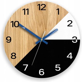 Zegar na ścianę nowoczesny efektowny okrągły cichy do kuchni salonu pokoju