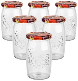 6-częściowy zestaw słoików do przetworów zpokrywką Fruit, 335 ml