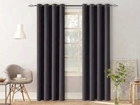 Zasłona OXFORD LIGHT 140x250 cm, ciemnoszara Zawieszanie: Taśma z wiązaniami