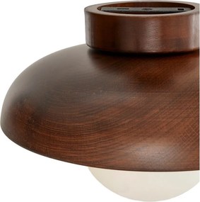 Brązowa lampa sufitowa ze szklanym kloszem ø 24 cm Elsa – Opviq lights