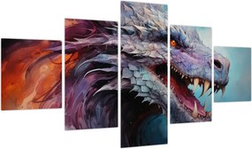 Obraz - Ilustracja przedstawiająca smoka (125x70 cm)