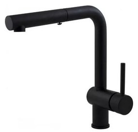 Paffoni - Bateria zlewozmywakowa z wysuwaną wylewką LIGHT 29,2 cm czarna