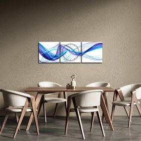 Obraz abstrakcji (z zegarem) (90x30 cm)