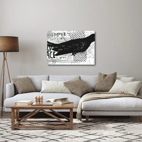 Obraz - Street art - ptak (70x50 cm)
