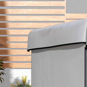 Outsunny Osłona na Meble Ogrodowe, Pokrowiec Ochronny dla Mebli Zewnętrznych, 215 cm x 155 cm x 150 cm, Szary