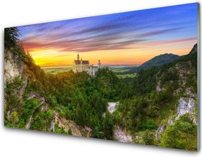 Szkło do Kuchni na Ścianę Majestatyczne Szczyty Górskie