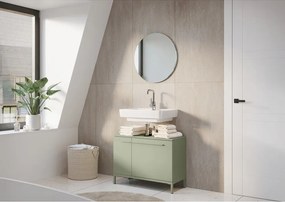 Zielona szafka pod umywalkę z matowym wykończeniem 80x59 cm Laurino – Germania
