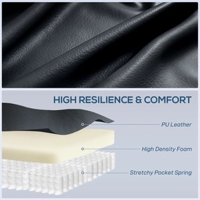 HOMCOM Fotel masujący z funkcją bujania, leżenia i ogrzewania, 3 tryby, obrotowy, czarny | Aosom PL