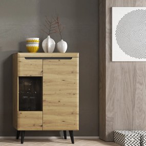 Witryna NORDICO 134 x 90 cm stojąca