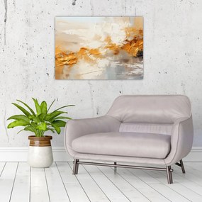 Obraz na szkle - Złota tekstura (70x50 cm)